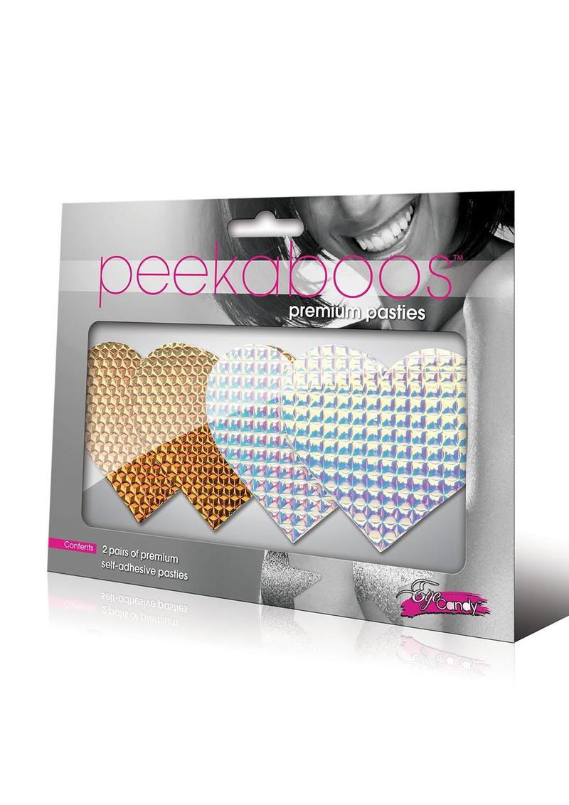 3d Metallic Hearts