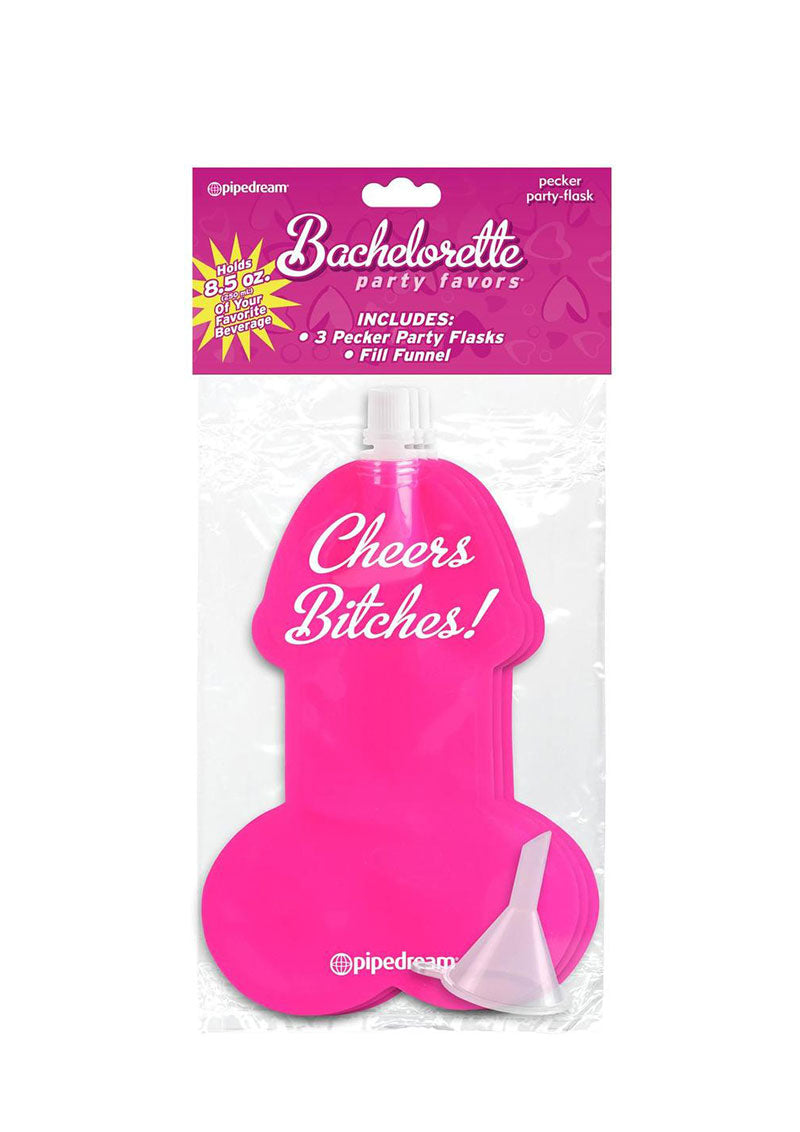 Collapsible Pecker Party Flask - 3 Pack