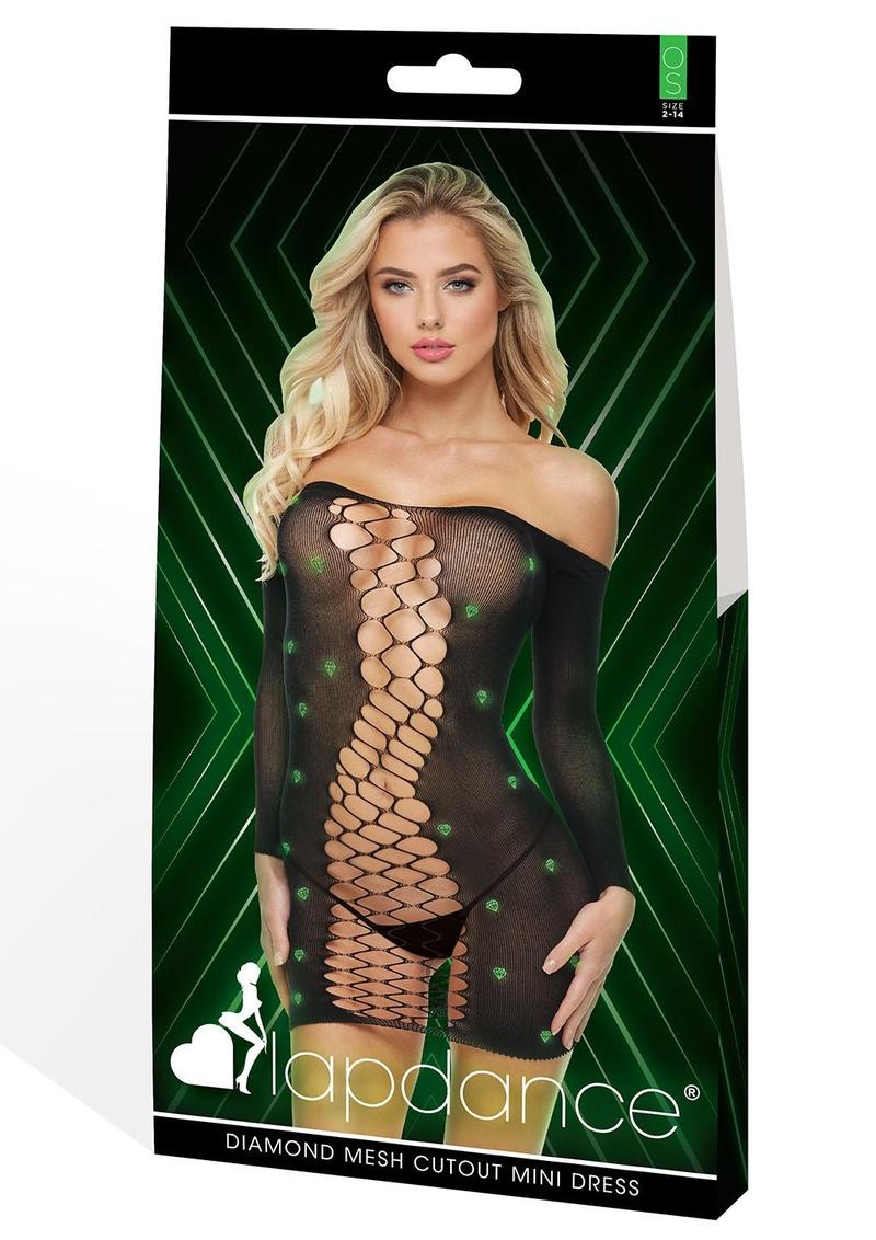 Diamond Mesh Cutout Mindress-Glow In The Dark-Os