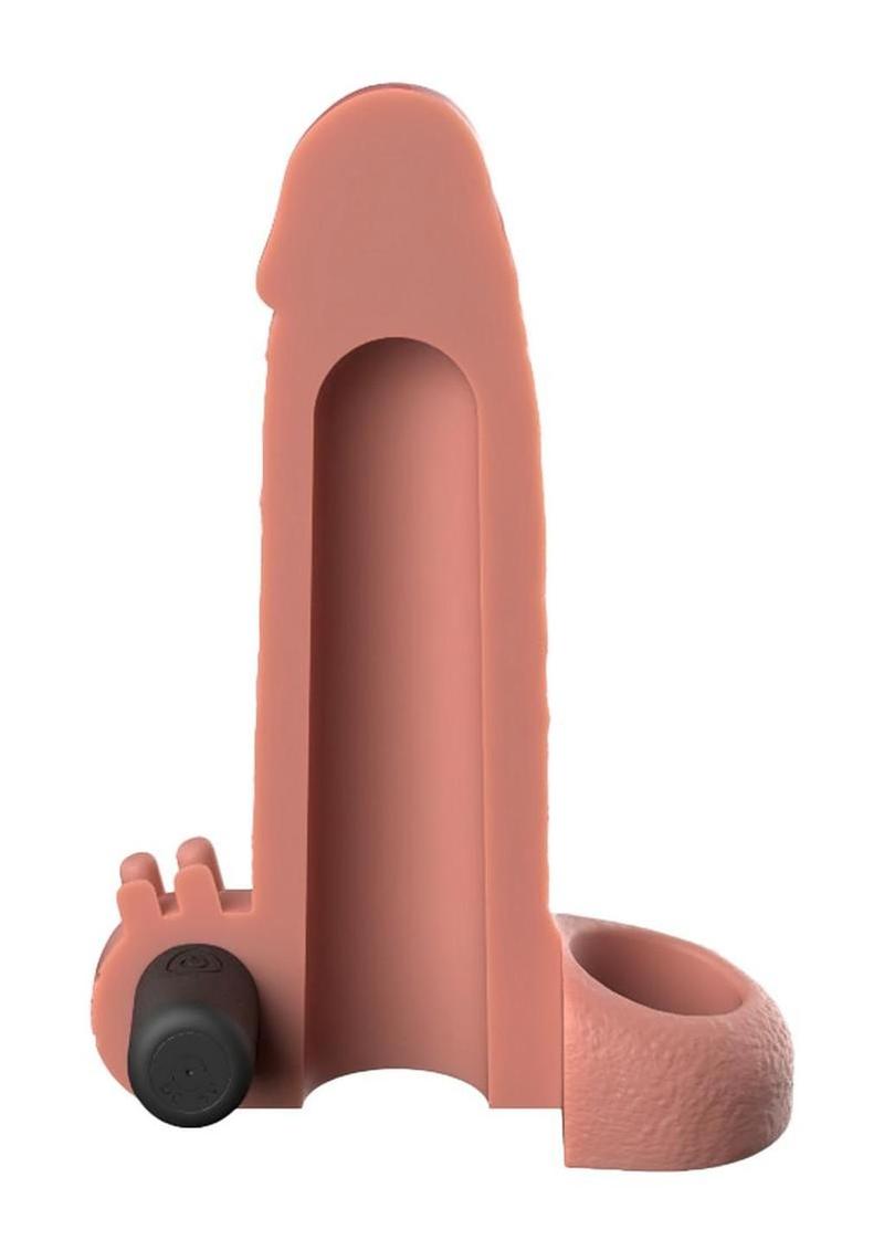 Fantasy X-Tensions Vibrating Real Feel Extension with Rechargeable Bullet