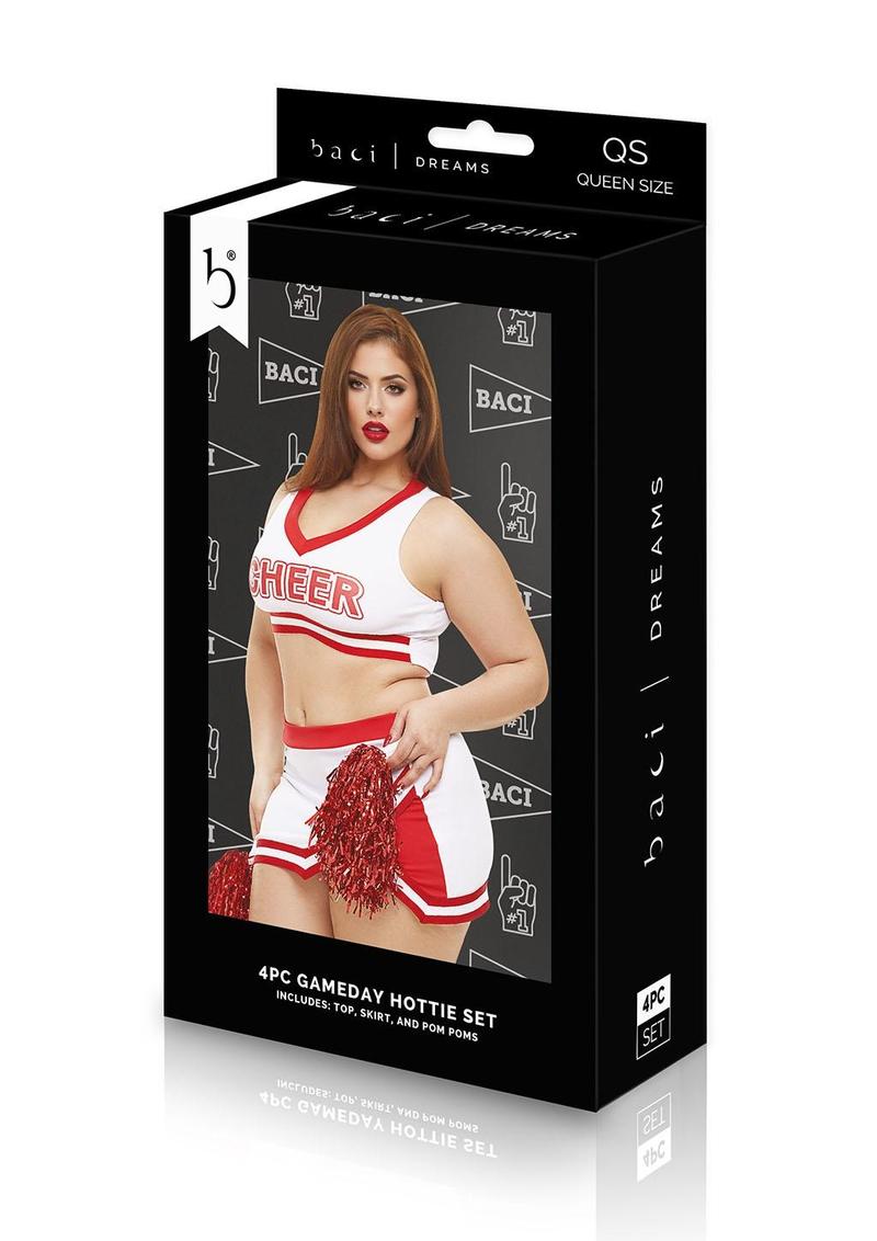 Gameday Hottie 4pc Set Red/White-Q