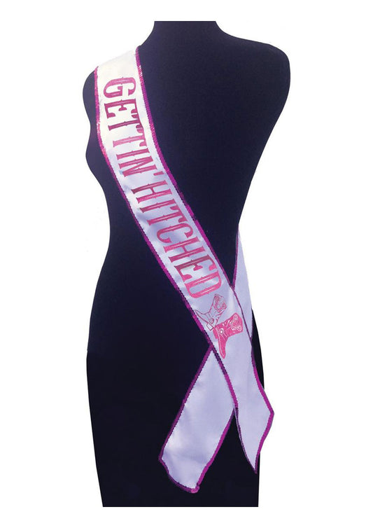 Gettin' Hitched Cowgirl Bachelorette Sash