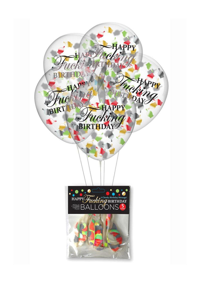 Happy F'n Birthday Confetti Balloons