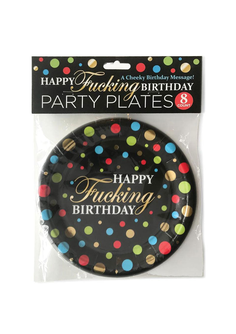 Happy F'n Birthday Plates