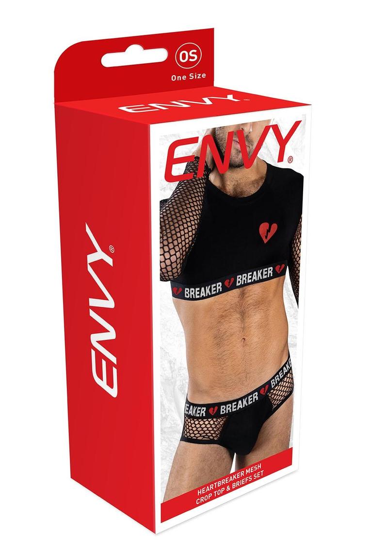 Heartbreaker Mesh Crop Top and Briefs