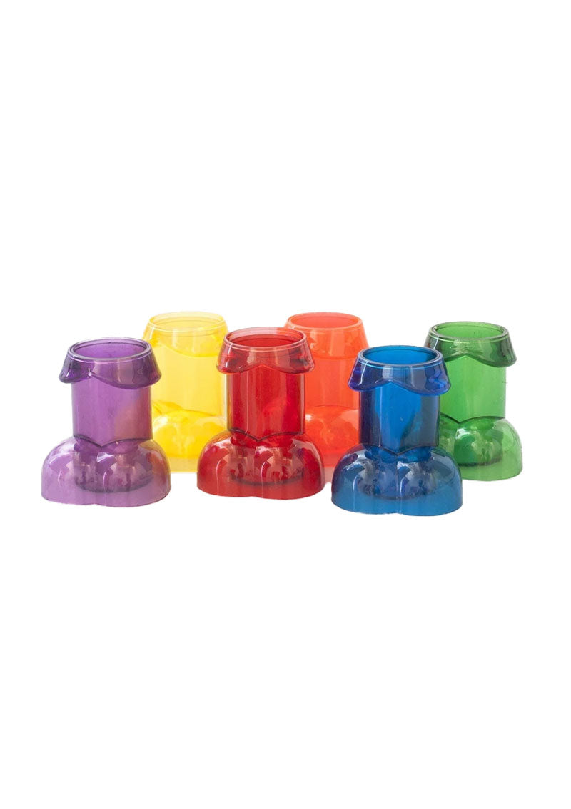 Rainbow Pecker Shot Glass Set