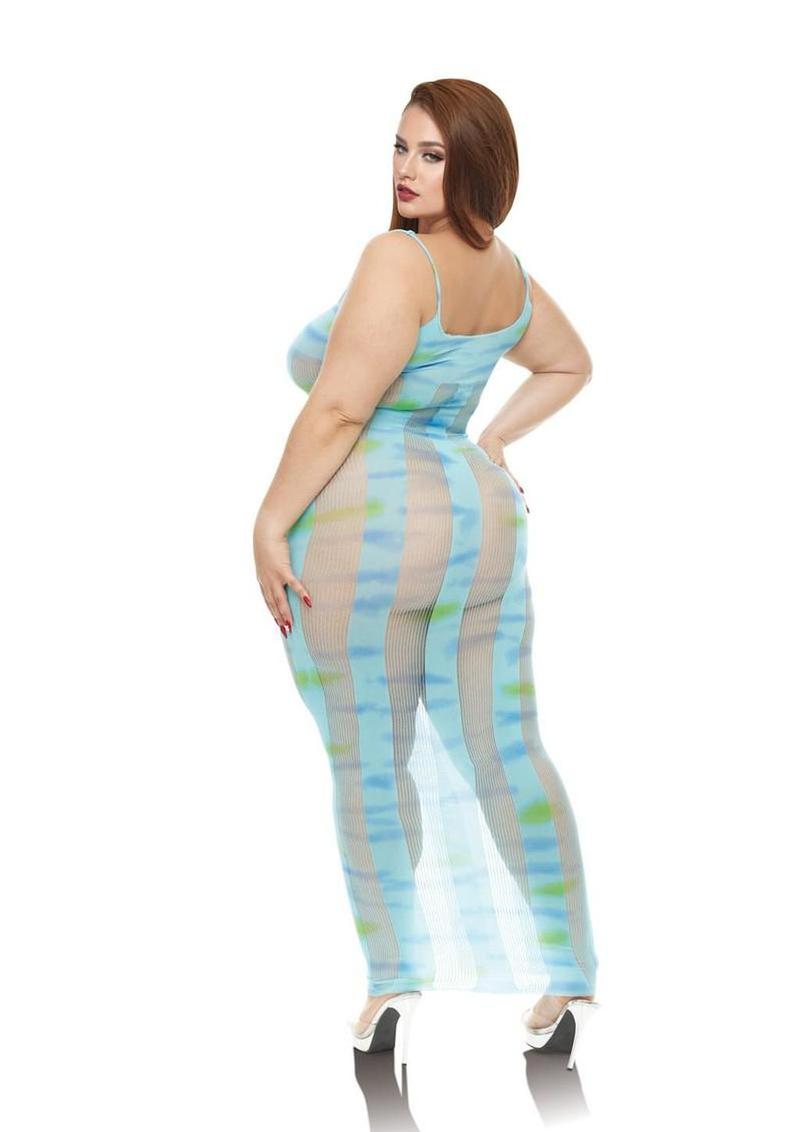 Lapdance Lingerie Blue Horizon Maxi Dress - Queen Size