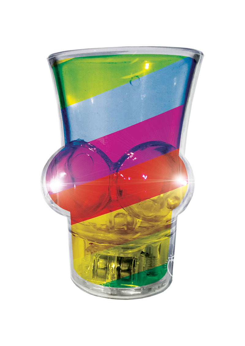 Light Up Rainbow Boobie Shot Glass