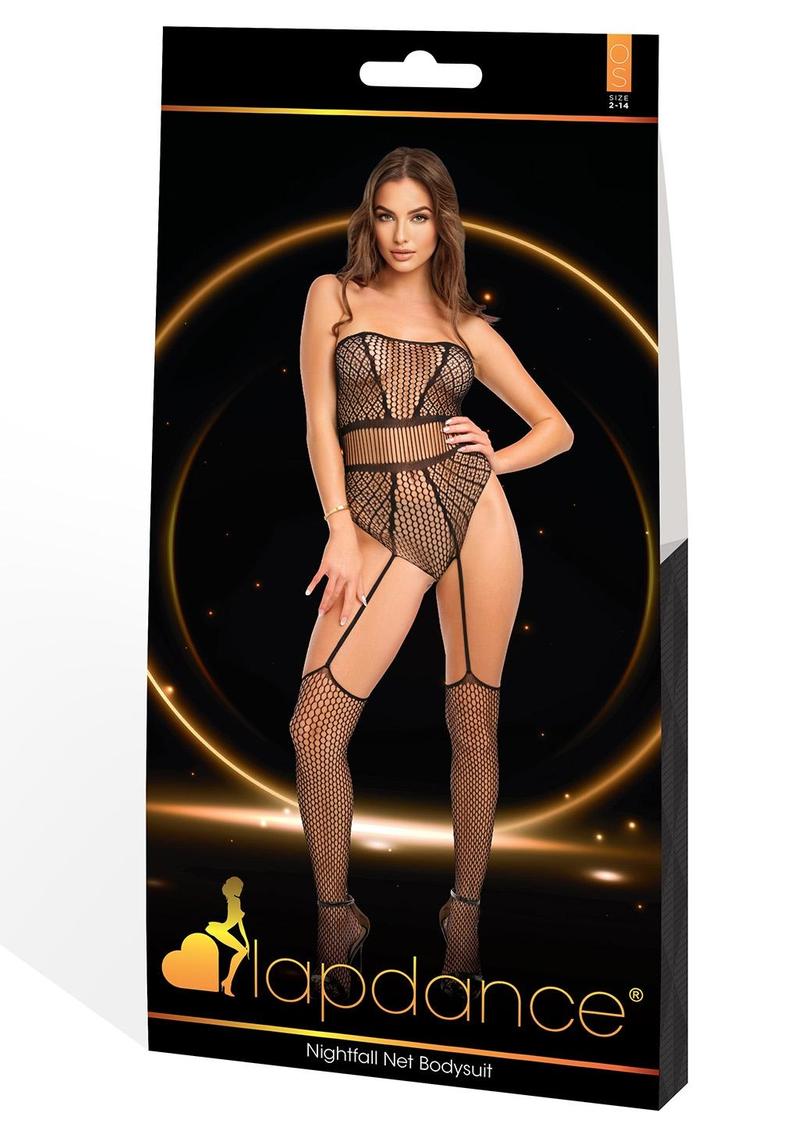 Nightfall Net Bodysuit-Blk-Os
