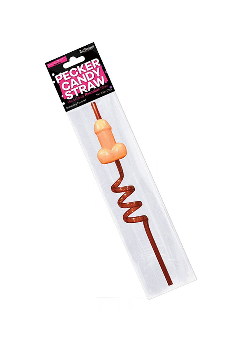Pecker Candy Silly Straw - Strawberry