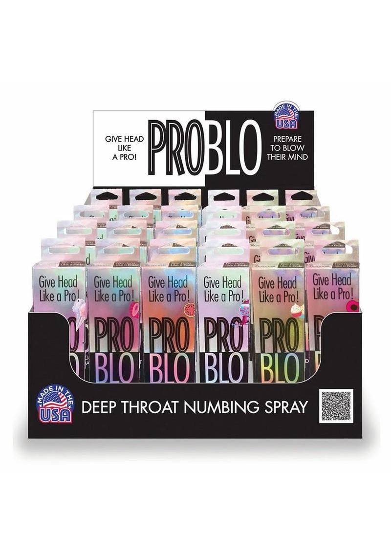 Problo Deep Throat Spray (24 Per Display) - Assorted