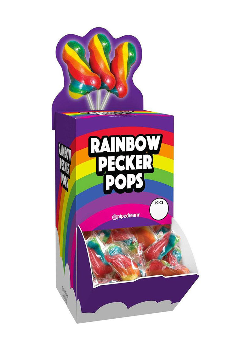 Rainbow Pecker Pops - 72 Count