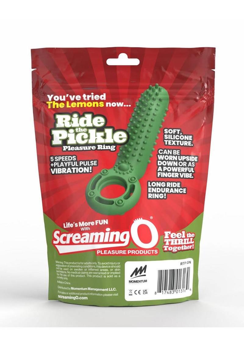 Screaming O Ride The Pickle Pleasure Cock Ring