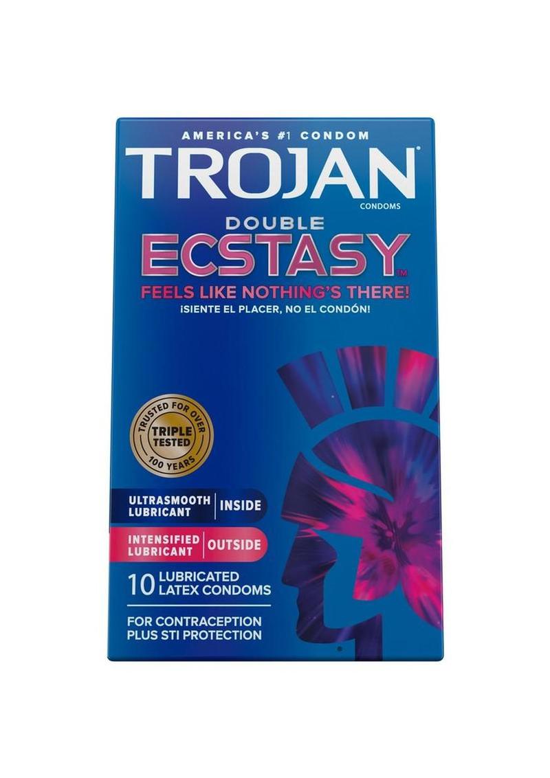 Trojan Double Ecstasy Condomns - 10 Pack