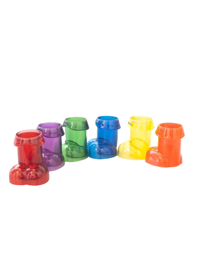 Rainbow Pecker Shot Glass Set