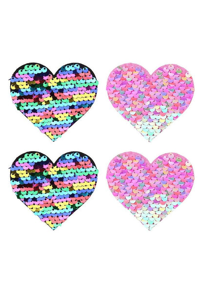 2-Way Sequin Hearts - Rainbow