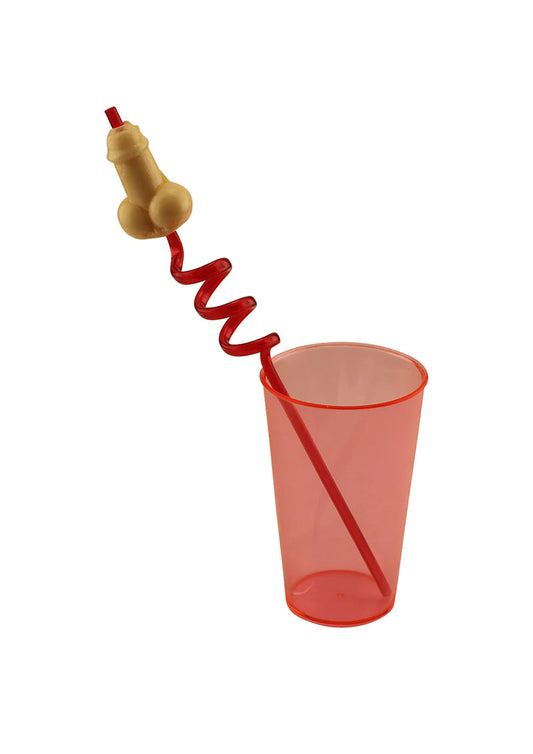 Pecker Candy Silly Straw - Strawberry