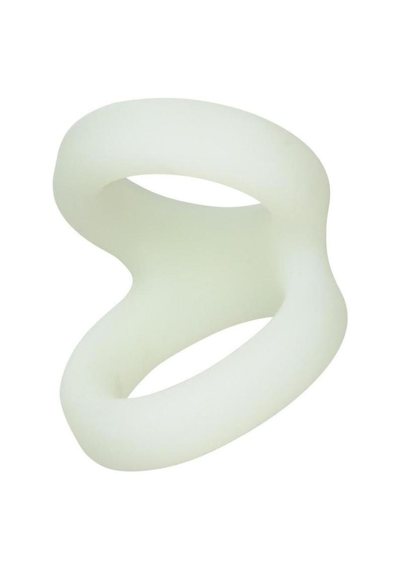 Alpha Liquid Silicone Snug Tugger - Glow In The Dark/White