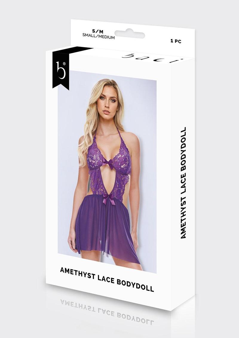 Amethyst Lace Babydoll-Purple-Sm