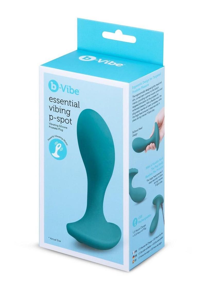 B-Vibe 4 Inch Rechargeable Silicone Prostate Vibrator - Green