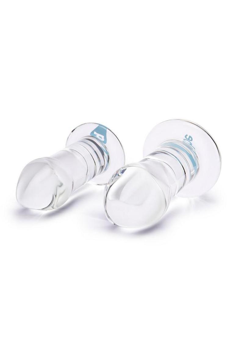 B-Vibe Intermediate Glass Anal Dilators - Clear - 2 Piece/Set