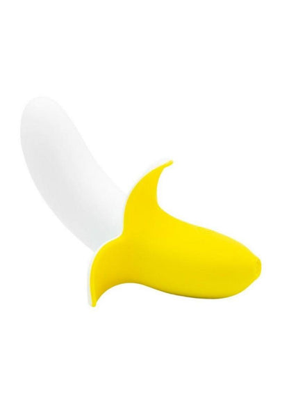 Banana Bliss Mini Silicone Rechargeable Banana Vibrator with Clitoral Stimulator - Yellow