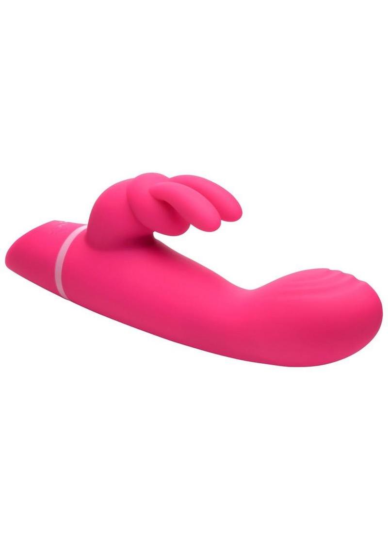 Bang! Come Hither Rechargeable Silicone Rabbit Vibrator - Pink