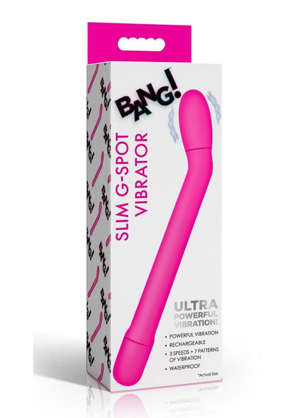 Bang Slim G-Spot Rechargeable Silicone Vibrator - Pink