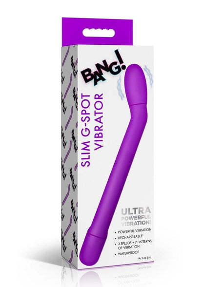 Bang Slim G-Spot Rechargeable Silicone Vibrator - Purple