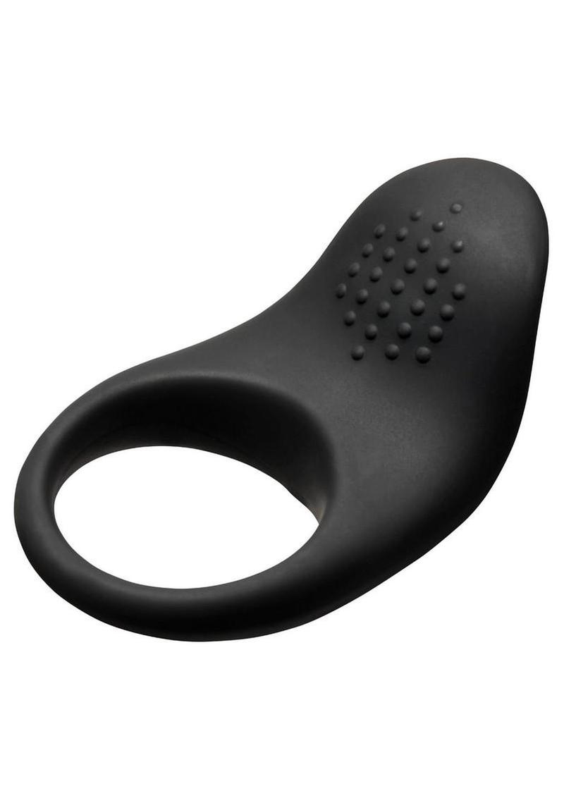 Bang! Vibrating Silicone Cock Ring - Black