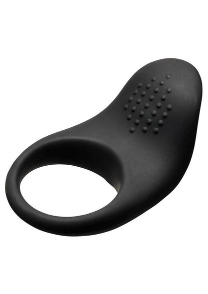Bang! Vibrating Silicone Cock Ring - Black