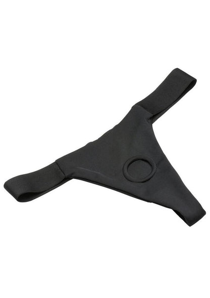 Bedroom Bliss ChÃ©rie Thong Strap-On Panty Harness - Black - Small