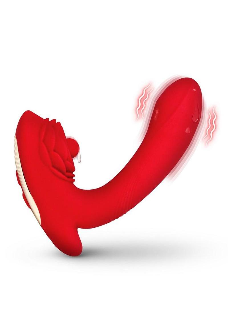 Bloomgasm Petal Twirl Clit Massaging Rechargeable Silicone Vibrator