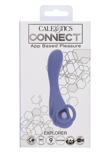 Calexotics Connect Explorer Rechargeable Silicone App Compatible Probe - Purple
