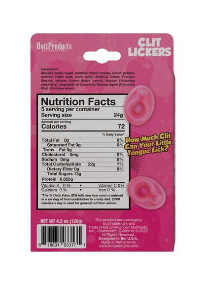 Clit Lickers Gummy Rings - Strawberry