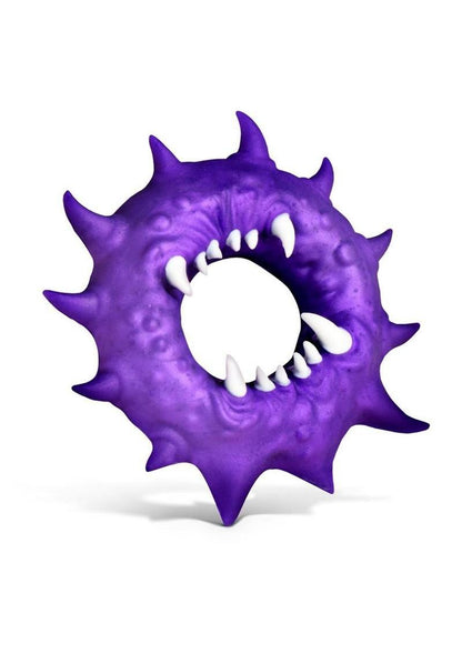 Creature Cock Constrictor Silicone Cock Ring - Purple/White