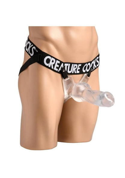 Creature Cock Snow Wolf Hollow Strap-On with Harness
