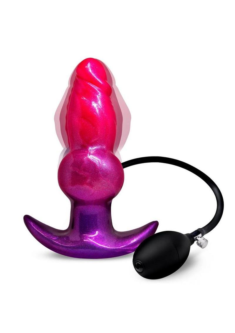 Creature Cocks Astro Inflatable Silicone Anal Plug - Pink/Purple