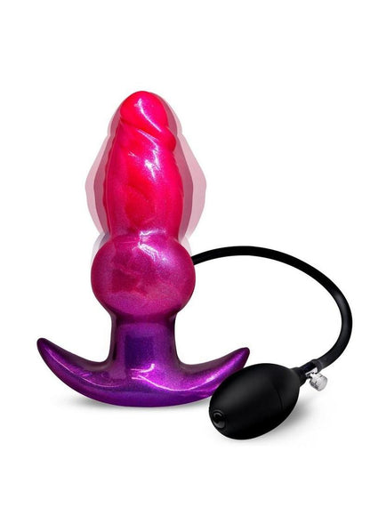 Creature Cocks Astro Inflatable Silicone Anal Plug - Pink/Purple
