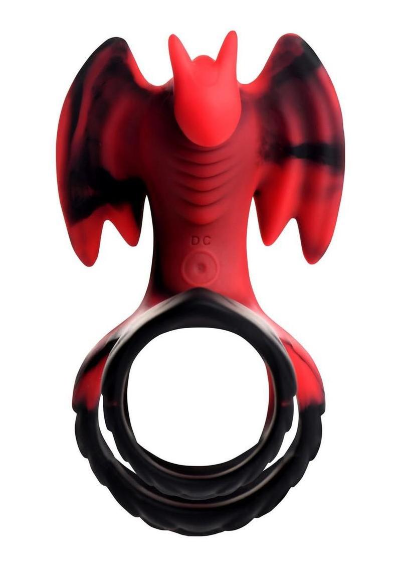Creature Cocks Dragon Flight Vibrating Rechargeable Silicone Cock Ring with Remote