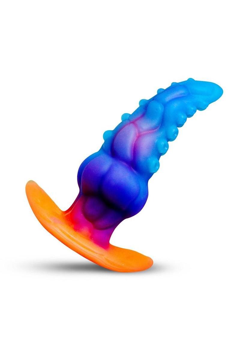 Creature Cocks Glowtopus Glow In The Dark Silicone Anal Plug - Multicolor