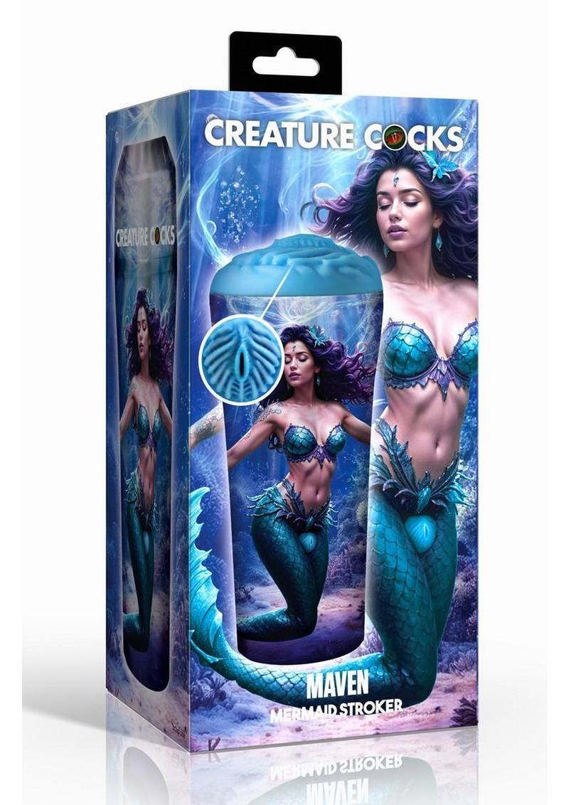 Creature Cocks Maven Mermaid Stroker - Black/Blue