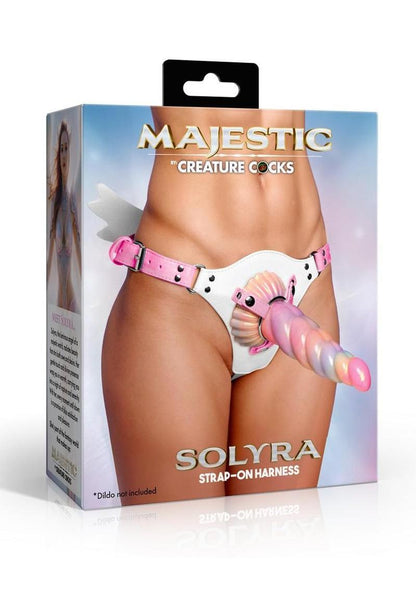Creature Cocks Solyra Adjustable Strap-On Harness - Pink/White