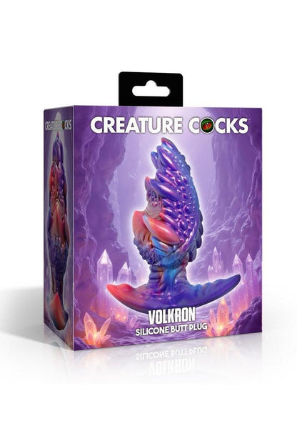 Creature Cocks Volkron Silicone Butt Plug - Multicolor