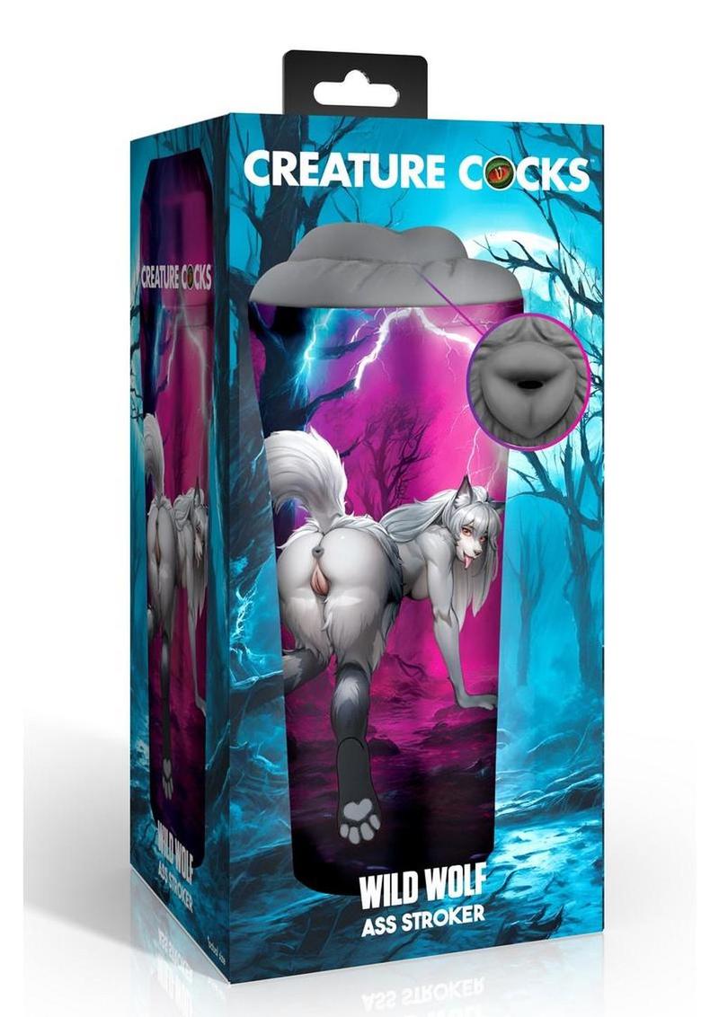 Creature Cocks Wolf Ass Stroker - Grey/Multicolor