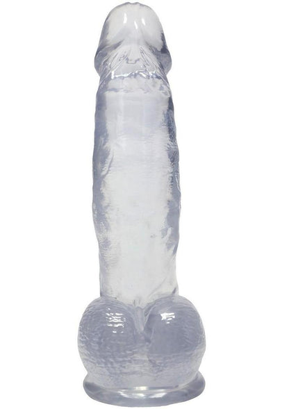 Crystal Jellies Curved Realistic Cock with Balls