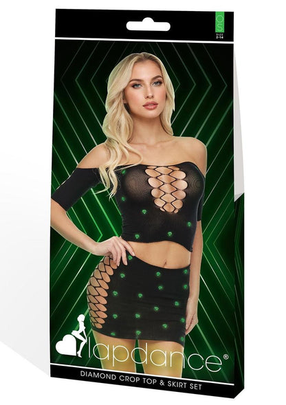 Diamond 2-Piece Crop Top and Shirt
