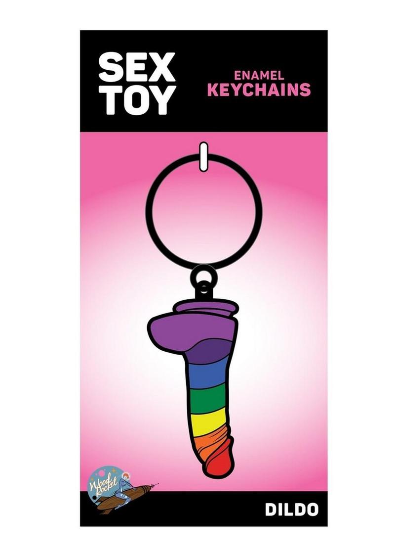 Dildo Rainbow Keychain