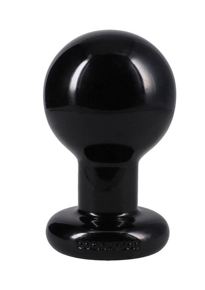 Doc Johnson Round Butt Plug - Black - Large