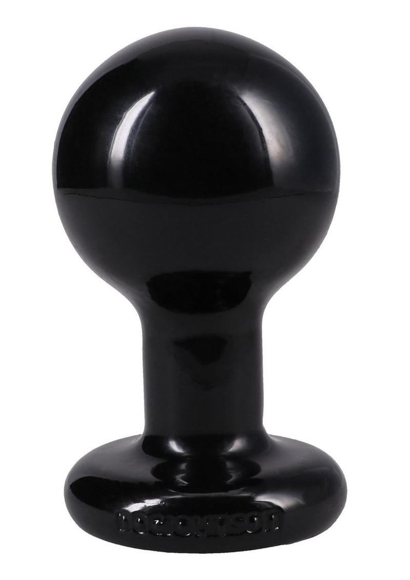 Doc Johnson Round Butt Plug - Black - Medium